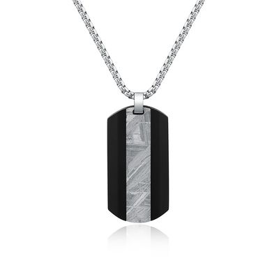 Collier en météorite en fer de fibre de carbone pour chien Collier en acier inoxydable