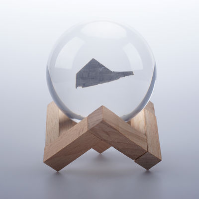 Artisanat en résine Meteorite cadeau boule spatiale cadeau sphère cristalline claire de 80 mm