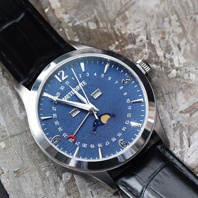 Montres météorite de style business 35 mm en acier inoxydable Miyota Montres de mouvement au quartz
