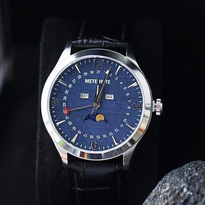 Montres météorite de style business 35 mm en acier inoxydable Miyota Montres de mouvement au quartz