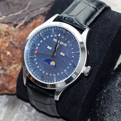 Montres météorite de style business 35 mm en acier inoxydable Miyota Montres de mouvement au quartz