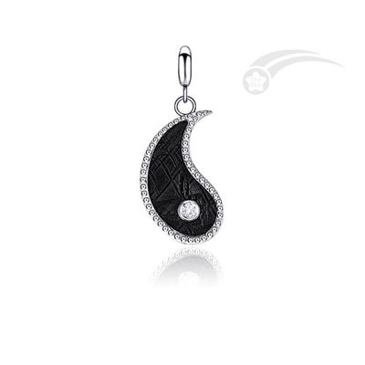 925 argent sterling météorite Tai Chi 2 en 1 pendentif 13*20 mm bijoux