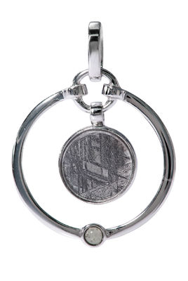 Météorite mobile 925 argent sterling pendentif rond Muonionalusta