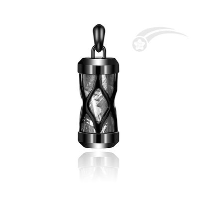 Colonne météorite en acier inoxydable pendentif de bijoux en forme de tube à balles ouvertes