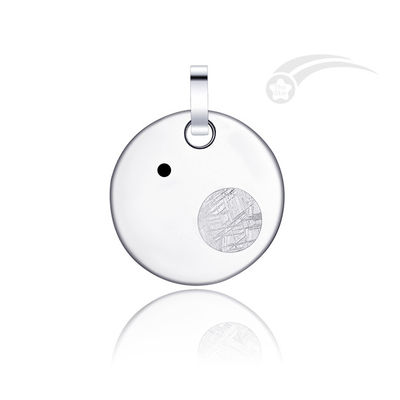 Cosmos Homme Météorite Pendentif Jeux en acier inoxydable Pendentif rond Unisexe