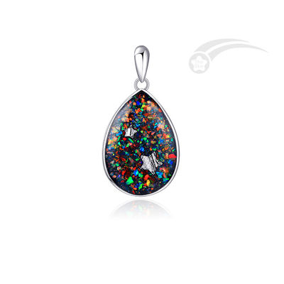 18*25mm Joyaux à goutte à goutte de larmes Galaxy Pendant Silver Collection Jeux
