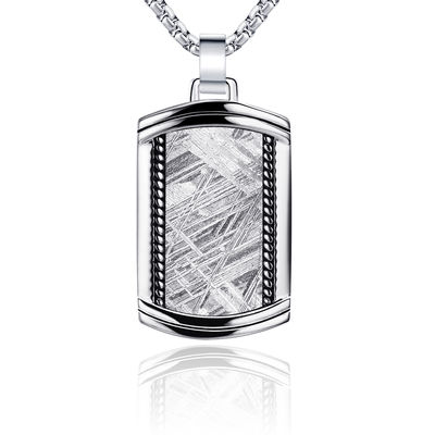 20*30mm véritable météorite pendentif en acier inoxydable pendentif accessoire décontracté