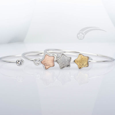Bracelet à la mode en argent sterling 925 météorite en forme d' étoile