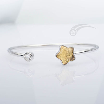 Bracelet à la mode en argent sterling 925 météorite en forme d' étoile