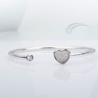 Bracelet météorite en argent sterling 925 Bracelet cœur Bracelet 10 mm