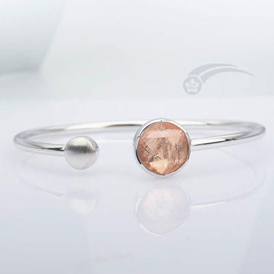 Bracelet météorite 925 Sterling argent réel Bracelet étoile de David 12 mm réglable