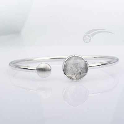 Bracelet météorite 925 Sterling argent réel Bracelet étoile de David 12 mm réglable
