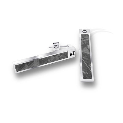 Boucle d'oreille en acier inoxydable en météorite en forme de barre Style simple mais populaire