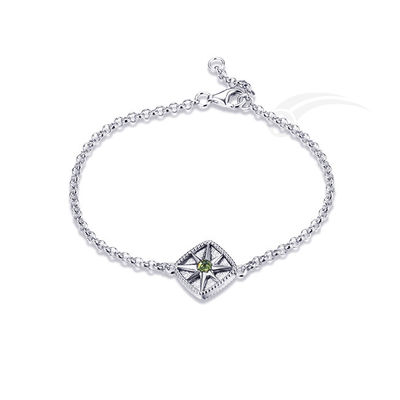 WidmanstäTtens Modèle Météorite 925 Bracelet en argent sterling Femmes belles
