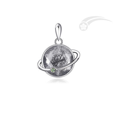 Planète météorite 925 Pendentif en argent sterling