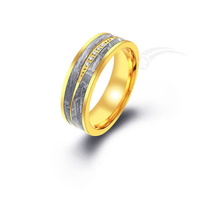 8mm gravé météorite bijoux bagues modernes ronde confort ajustement haute durabilité