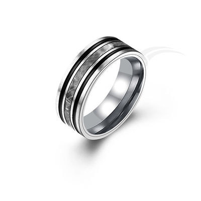 Rings de météorites de tungstène de haute durabilité style contemporain et concis