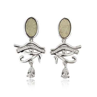 L'œil d'Horus en météorite, en argent sterling, résistant au décoloration