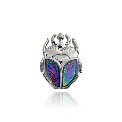 Pendant de bijoux météorite de coléoptère mesmérique en argent sterling 925 Pendant de charme cosmique
